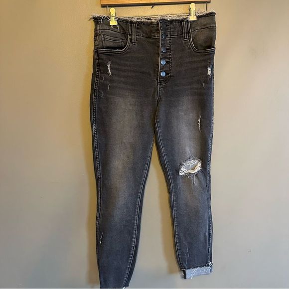 Kut from the Kloth distresses grey Connie Fab Ankle Skinny - Picture 1 of 8